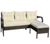 Cozy Wicker Conversation Set with Cushions