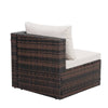 Chic Outdoor Wicker Lounge Set with Glass Table
