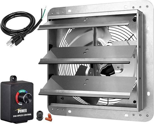 Smart Shutter Exhaust Fan - Perfect for Attics and Garages!
