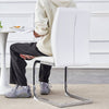 Chic White Curve Dining Chairs - Set of 4