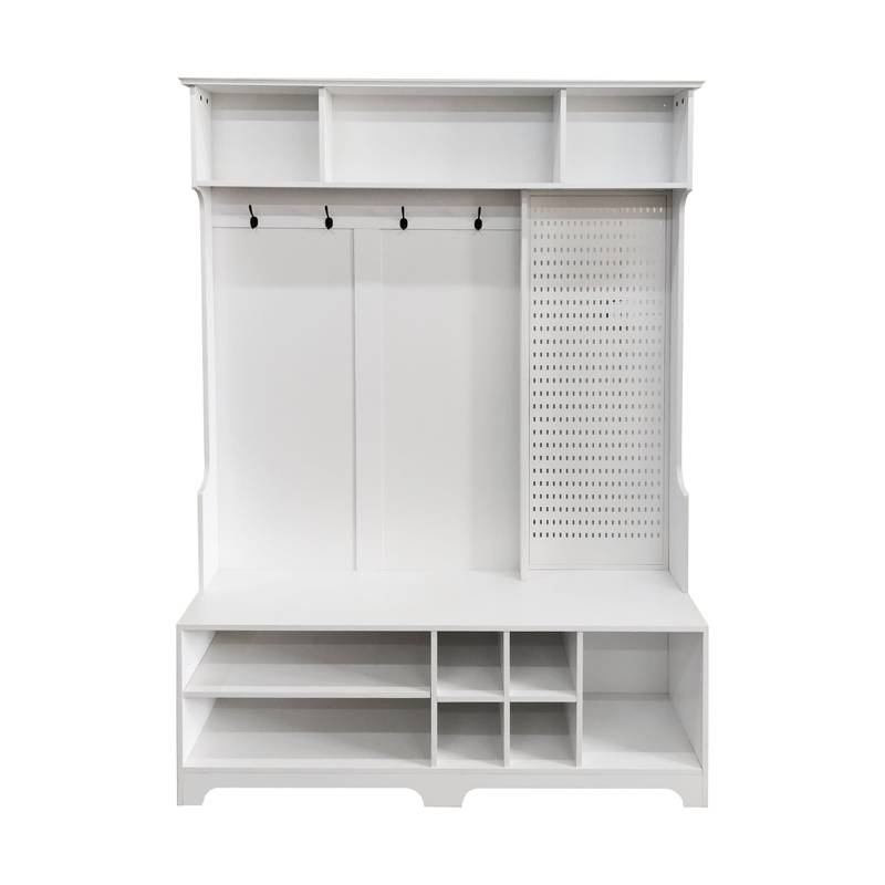 Chic Hallway Organizer with Bench & Coat Rack