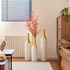 Gorgeous White Metal Vase Trio