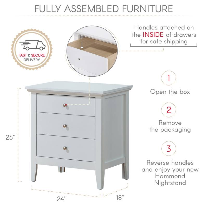 Chic White Nightstand