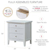 Chic White Nightstand