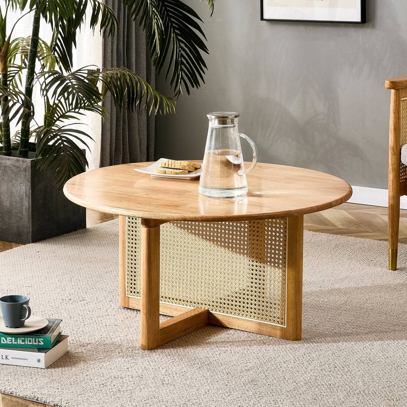 Chic Rattan-Accent Coffee Table