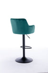 Chic Green Adjustable Bar Stools - Perfect for Kitchen or Pub