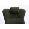 Cozy Rocking Chair with Pocket - Soft Teddy Fabric Glider in Dark Green