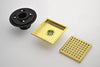 Sleek Square Shower Drain with Removable Grate