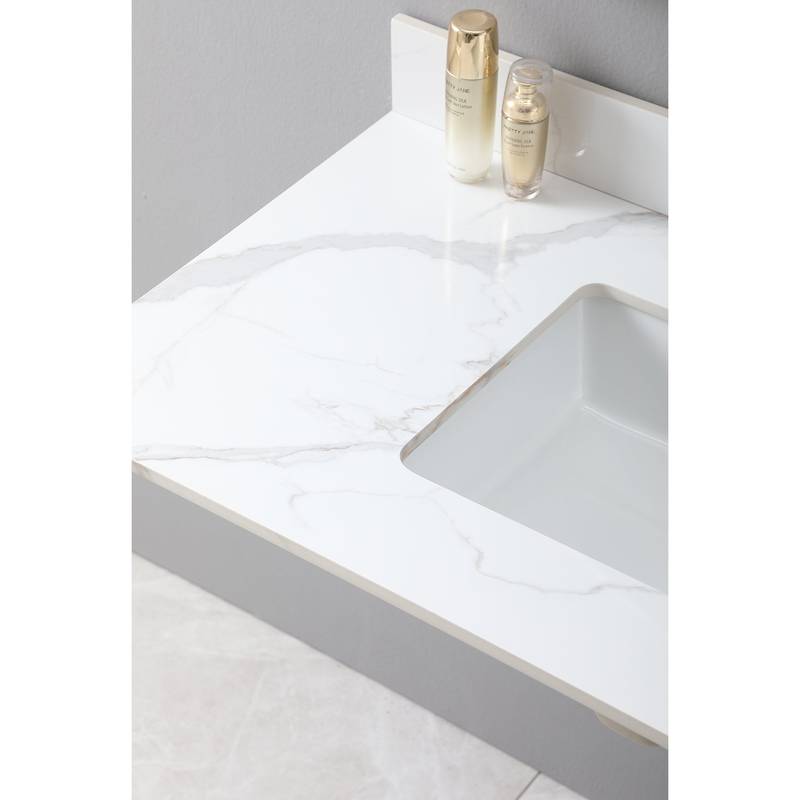 Elegant Carrara Stone Bathroom Vanity Top