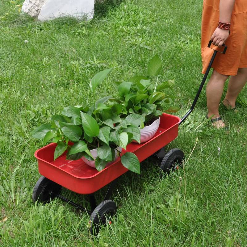 Rugged Red All-Terrain Garden Cart