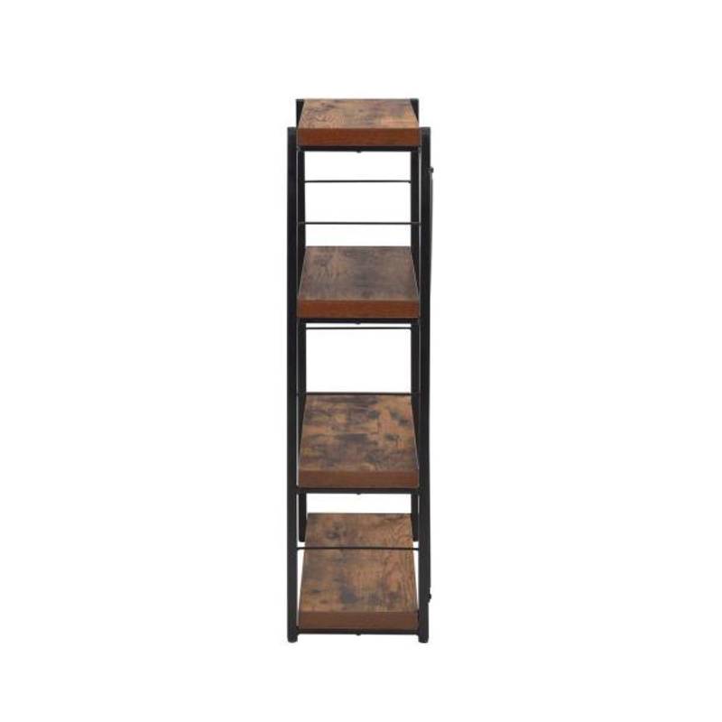 Weathered Oak & Black Bob Bookshelf