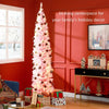 Cozy Pink Pre-Lit Slim Christmas Tree