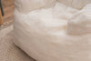 Cozy Teddy Bean Bag Chair in Ivory White