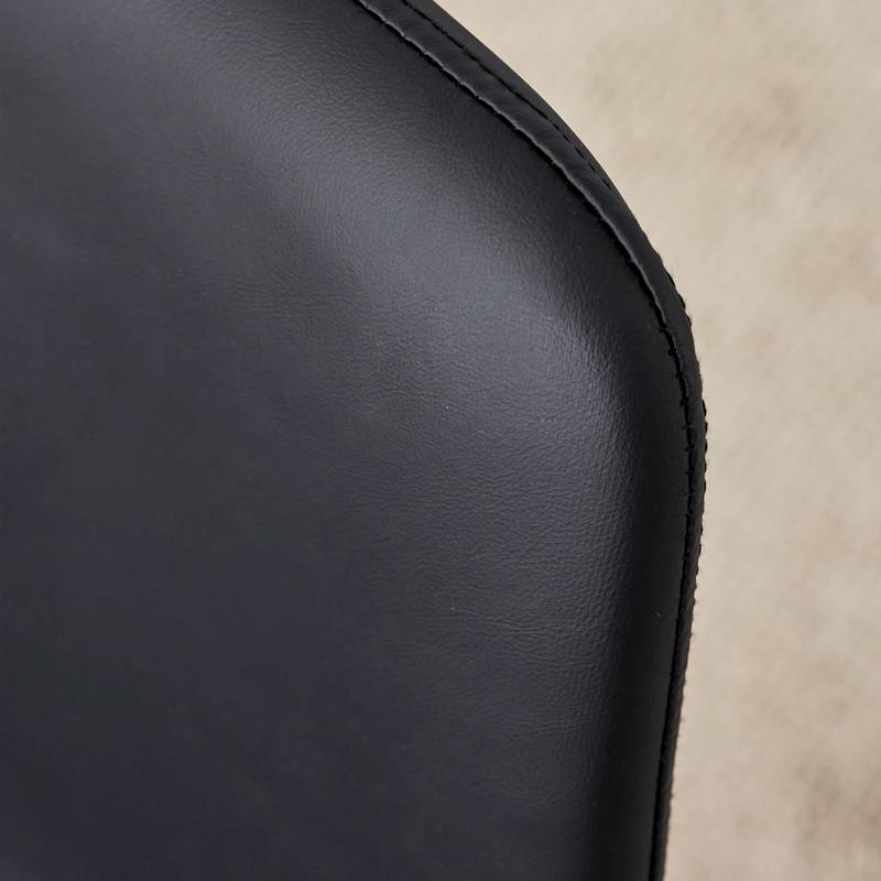 Sleek Black PU Leather Chair