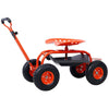 Garden Buddy Scooter: Rolling Seat with Tool Tray and Swivel Convenience