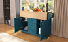 Versatile Rolling Kitchen Island with Drop Leaves and Power Outlet