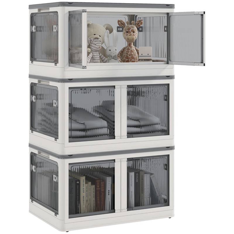 Smart Stack Storage Bins - Wheeled & Collapsible!