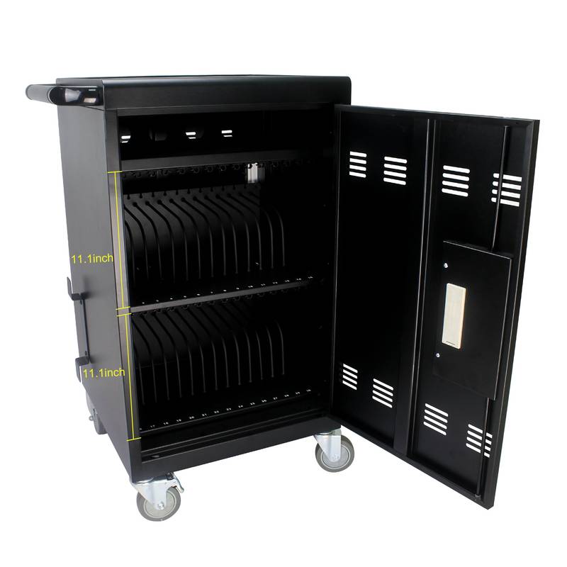 Smart Charge Cart for Tablets and Laptops with Lockable Storage