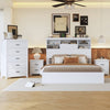 Charming Vintage Queen Bedroom Set with Nightstands and Dresser