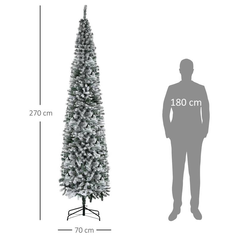 Frosted Slim Christmas Tree