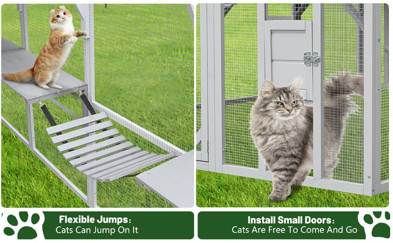 Cozy Outdoor Cat Oasis with Waterproof Roof