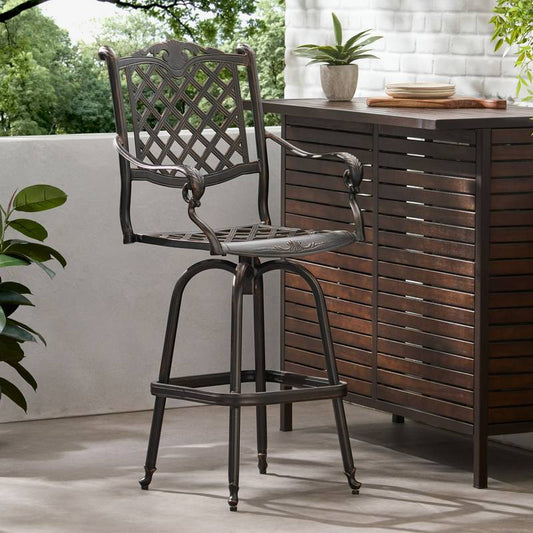 Chic Cast Aluminum Bar Stool