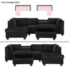 Chic Reversible Sectional Sofa with Storage Ottoman