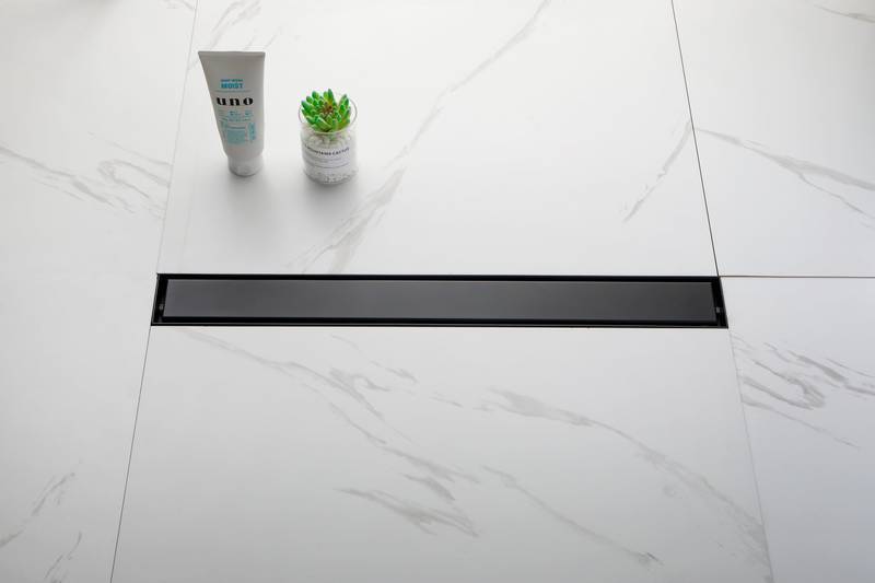 Sleek Stainless Shower Drain with Hair Catcher