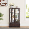 Radiant Cherry Display Cabinet with Adjustable Shelves