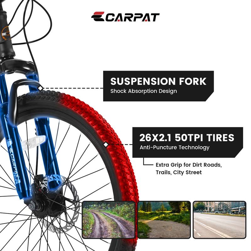 Trail Blazer Mountain Bike - Smooth Ride with Disc Brakes and Durable Frame