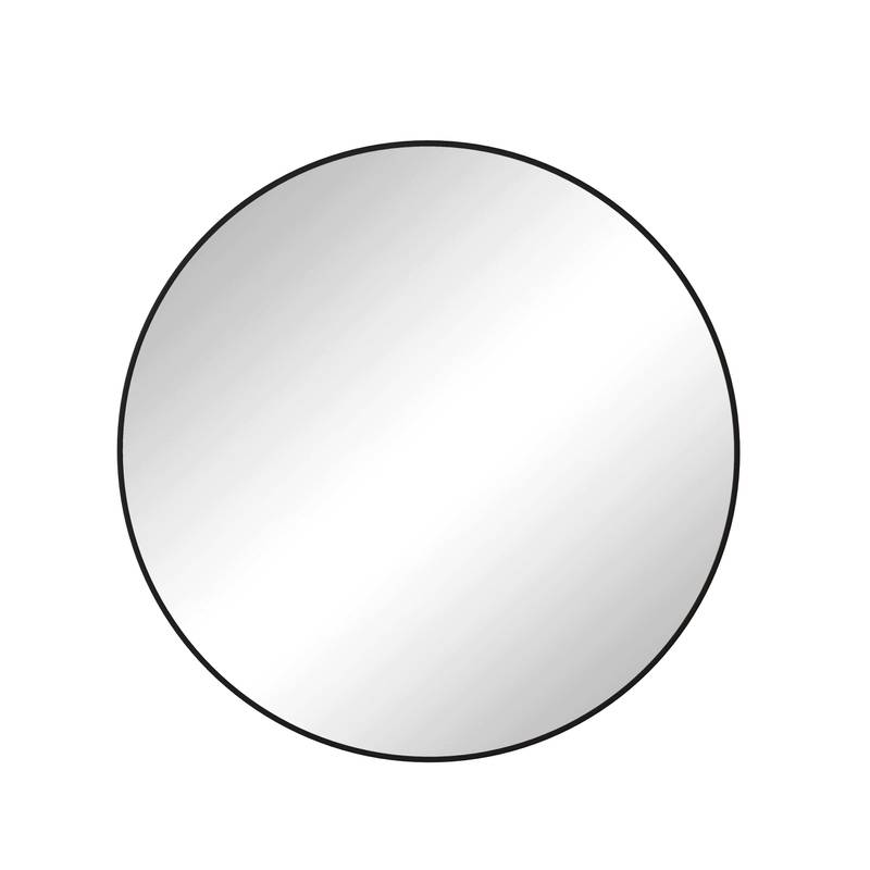 Chic Black Round Wall Mirror