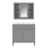 Royal Blue Modern Bathroom Vanity with Mirror and Storage