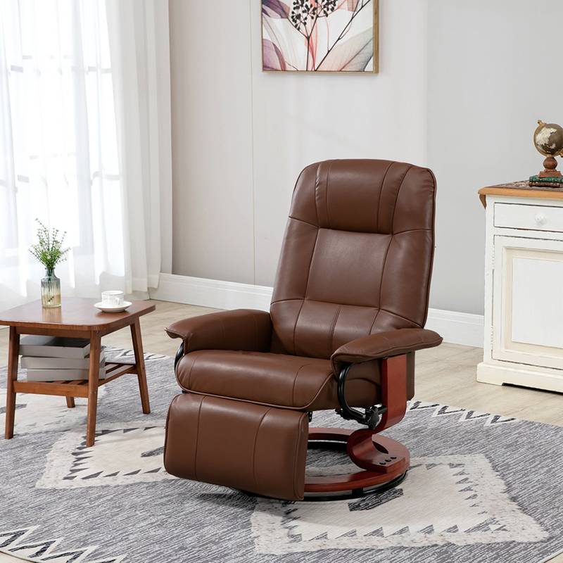 Cozy Swivel Recliner with Footrest