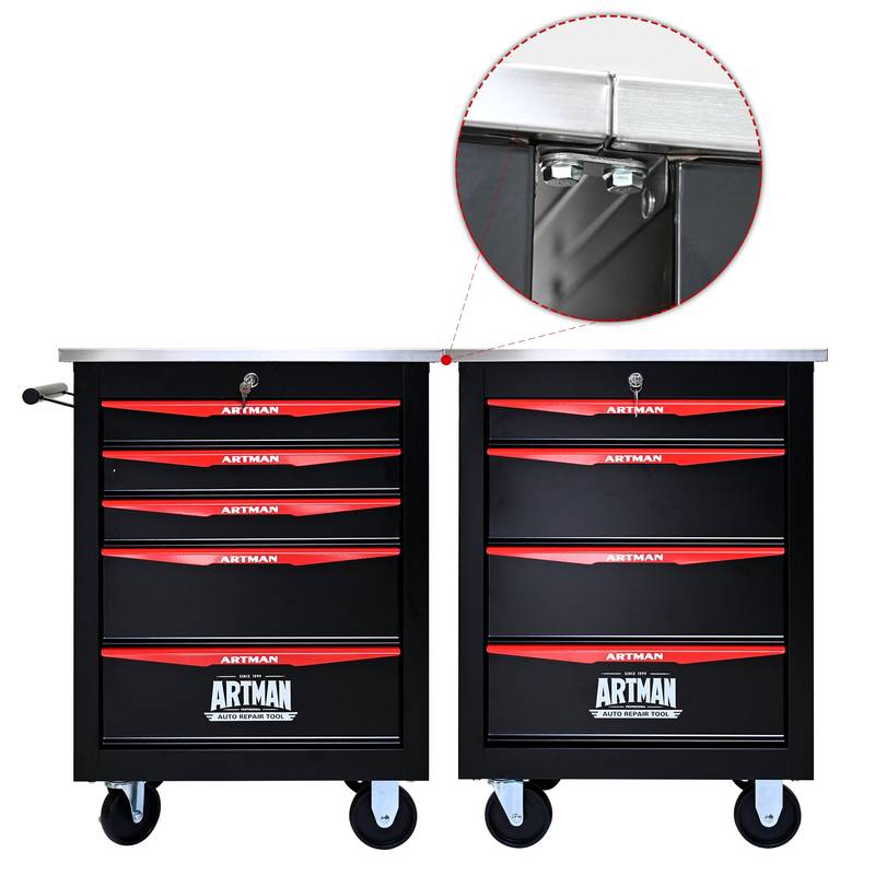 Rolling Tool Cart with Stainless Steel Top – Smart Storage for Garage & Workshop