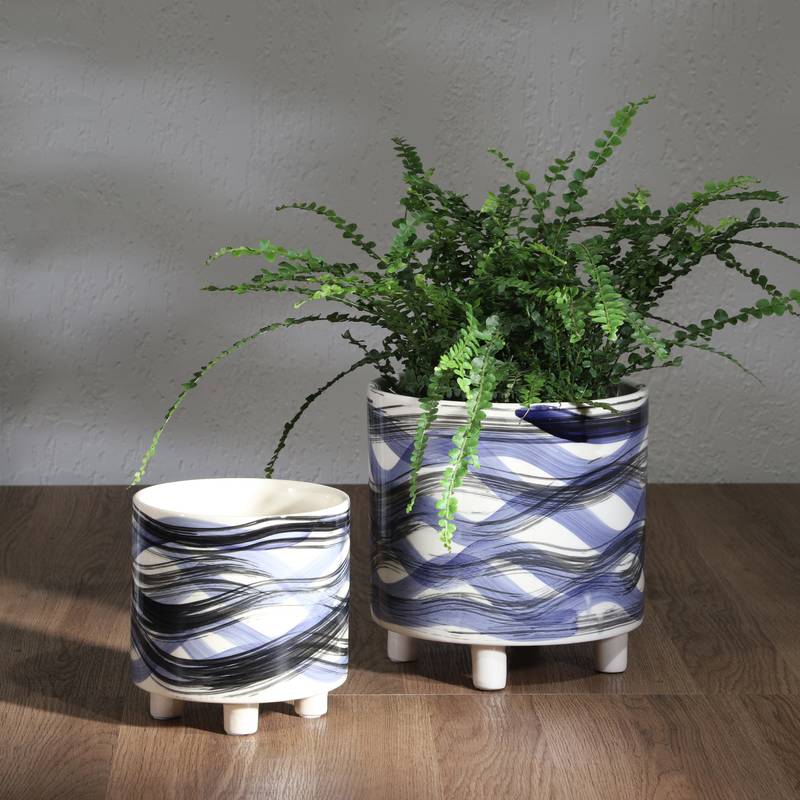 Stylish Blue Footed Planters