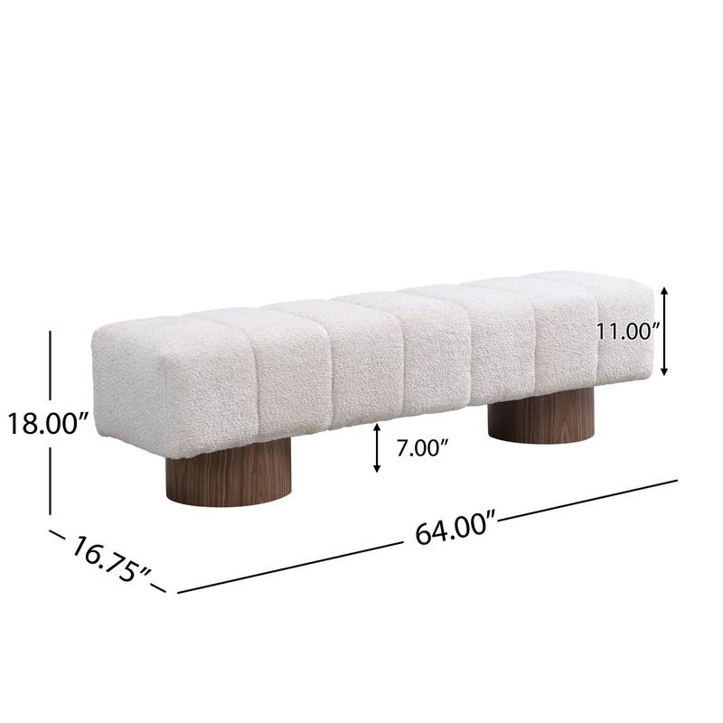 Cozy Faux Fur Dining Bench