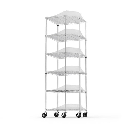 Versatile Corner Wire Shelf with Wheels