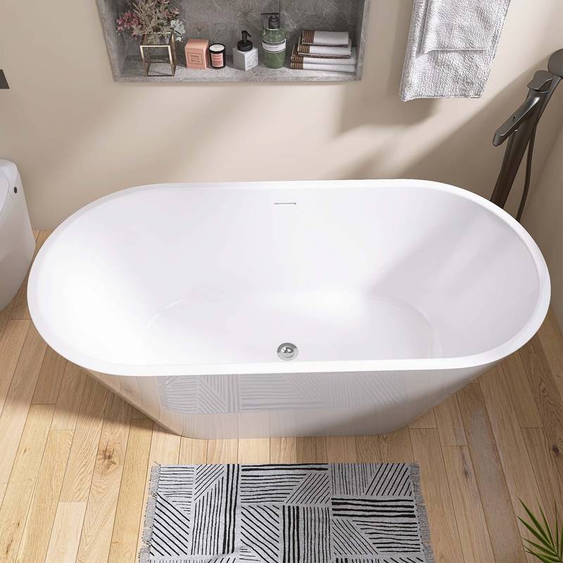 Luxurious Oval Soaking Tub with Modern Features