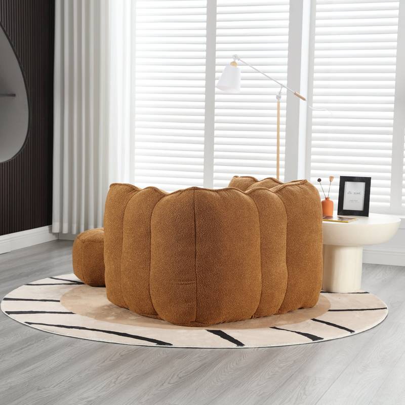 Cozy Foam Bean Bag Chair with Footstool – Perfect for Gaming, Reading, and Relaxing!