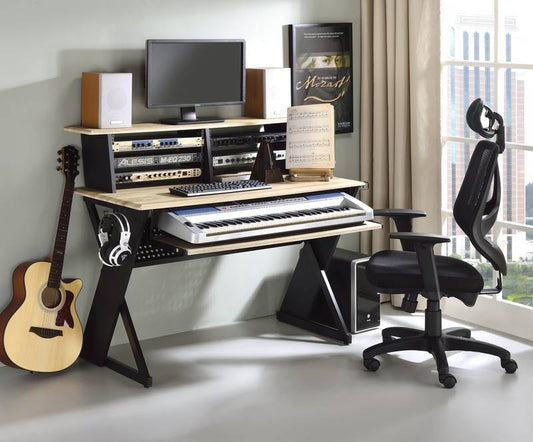 Annette Music Desk - Stylish Natural & Black Design