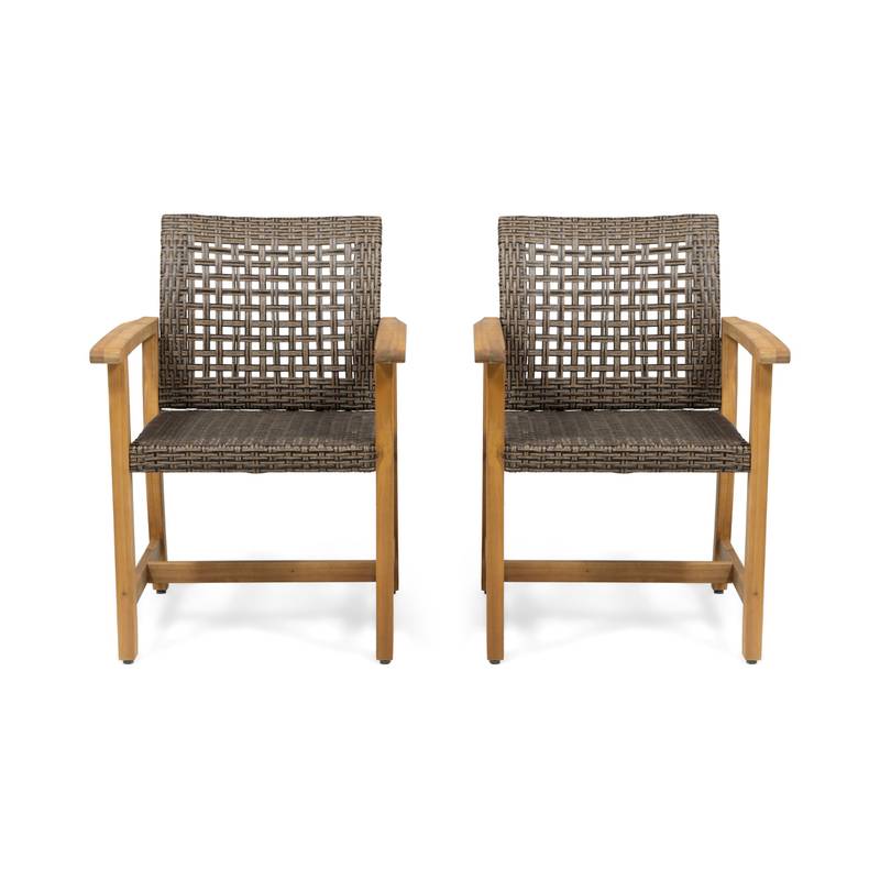 Hampton Wood & Wicker Dining Duo