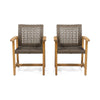 Hampton Wood & Wicker Dining Duo