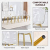 Chic Crystal Dining Chairs - Set of Four with Gold Legs