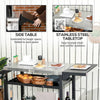 Outdoor Chef’s Cart with Foldable Table & Wheels
