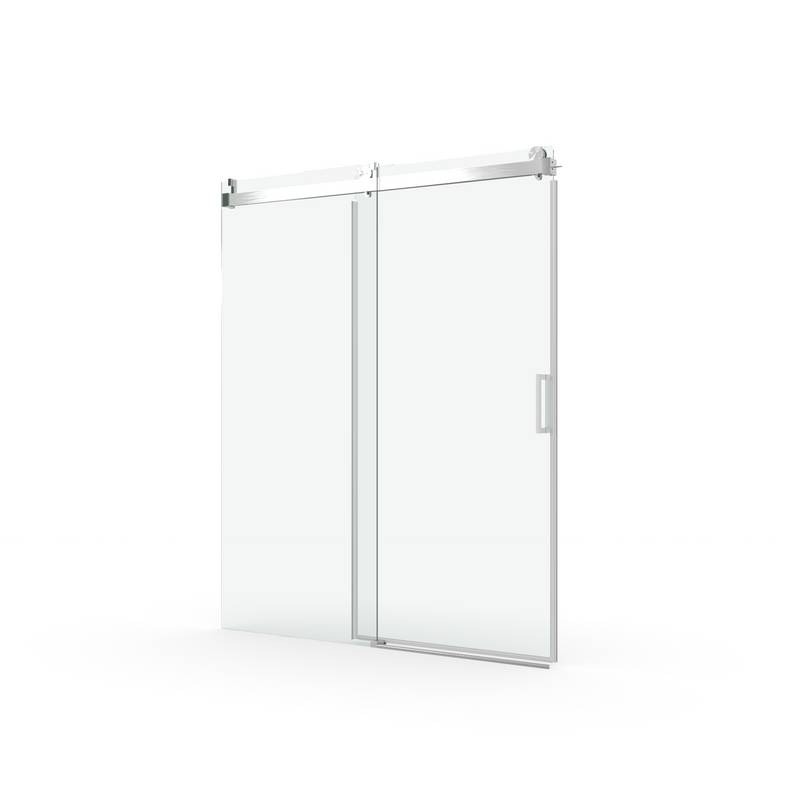 Sleek Soft-Close Frameless Shower Door in Brushed Nickel