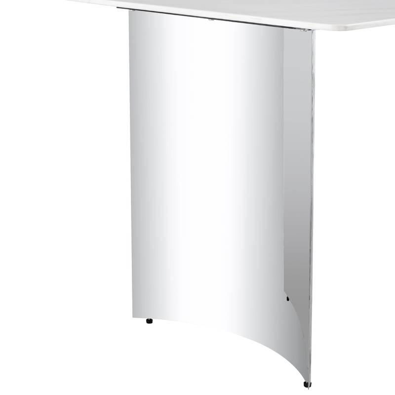 Sleek Marble-Design Dining Table