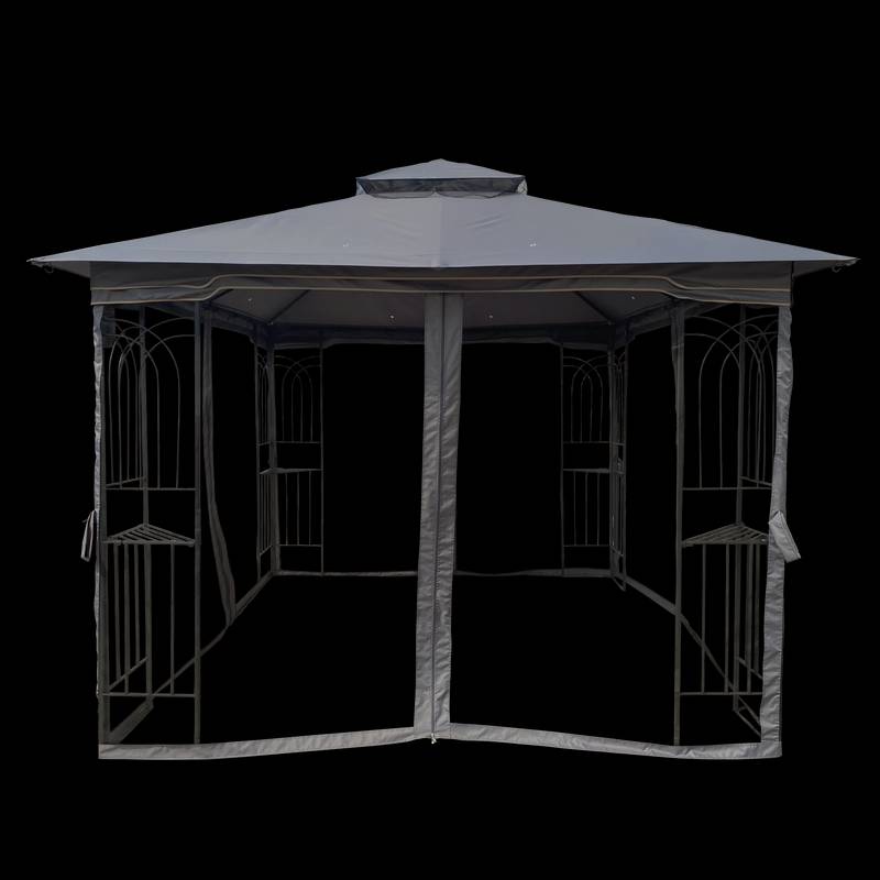 Cozy Outdoor Gazebo Canopy with Bug Screen