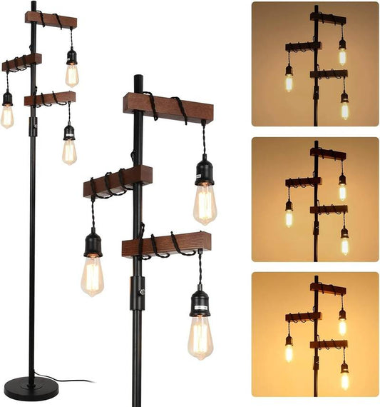 Rustic Dimmable Tree Floor Lamp