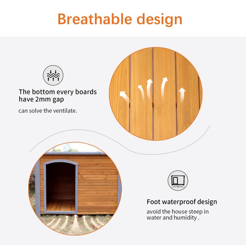 Cozy Canine Crib: Weatherproof Wooden Dog House for Comfort Year-Round