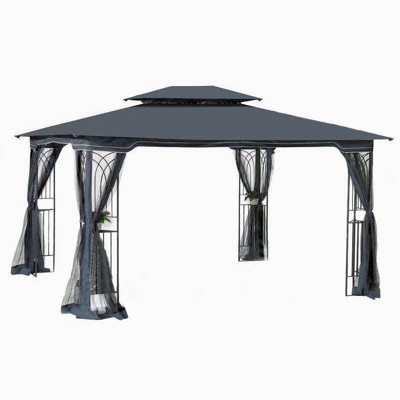 Sunny Escape Gazebo: Ventilated Canopy with Mosquito Protection